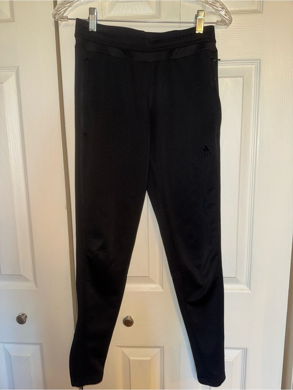 adidas Black Track Pants with Drawstring Waist